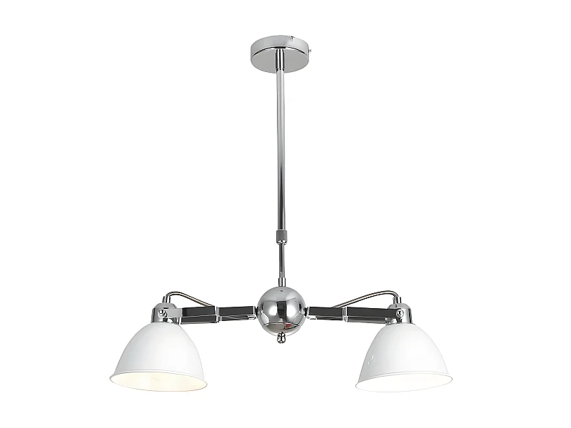 Lampe avec tulipe en métal modèle Buri 2 lumières FABRILAMP