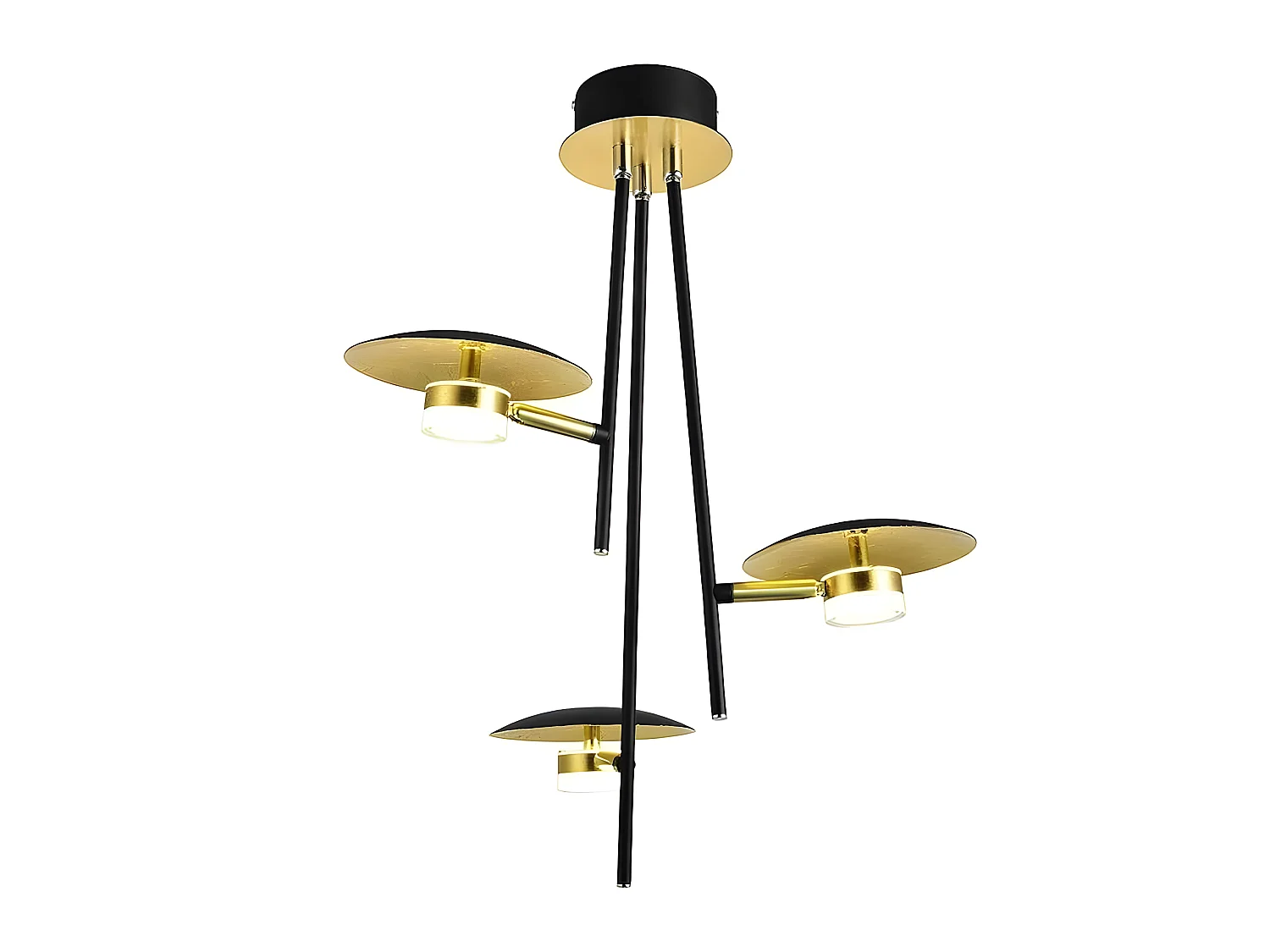 Lampe 3 lumières CAPE TOWN led 18w, noir FABRILAMP