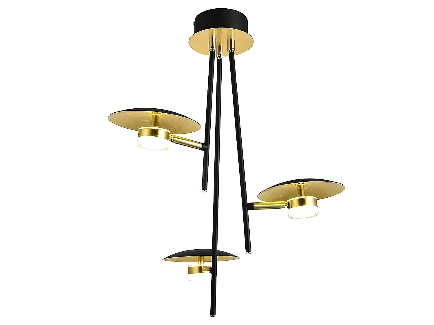 Lampe 3 lumières CAPE TOWN led 18w, noir FABRILAMP