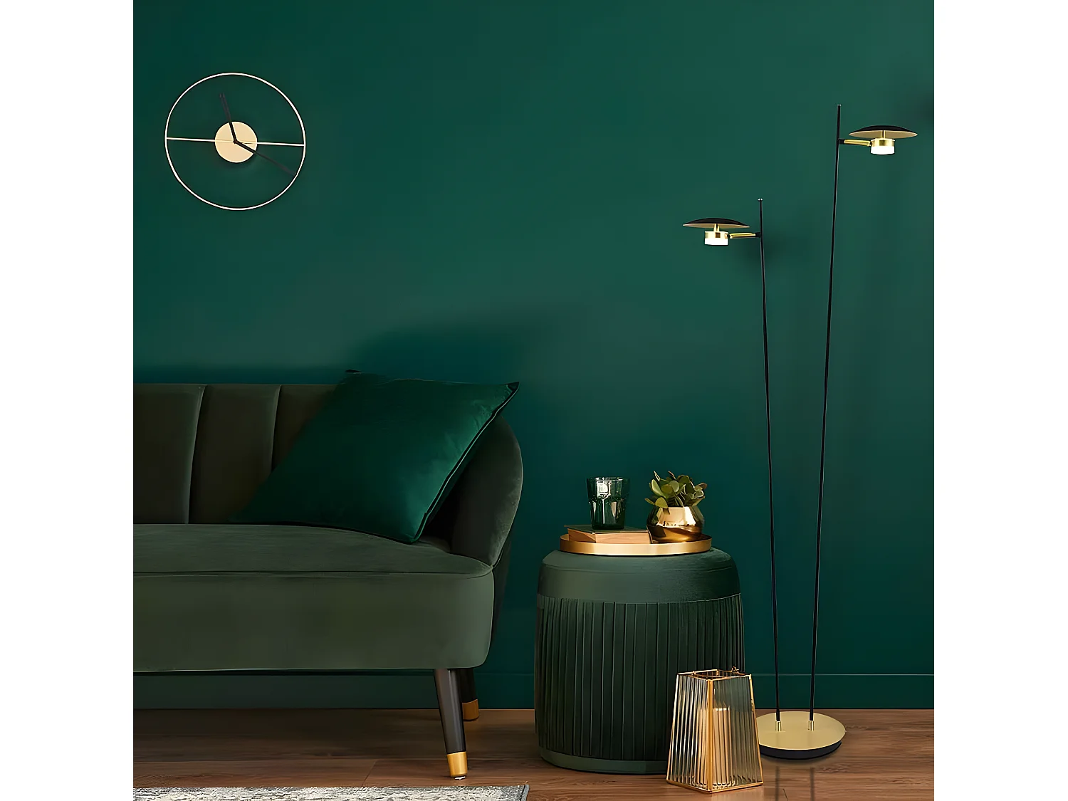 Lampe 3 lumières CAPE TOWN led 18w, noir FABRILAMP