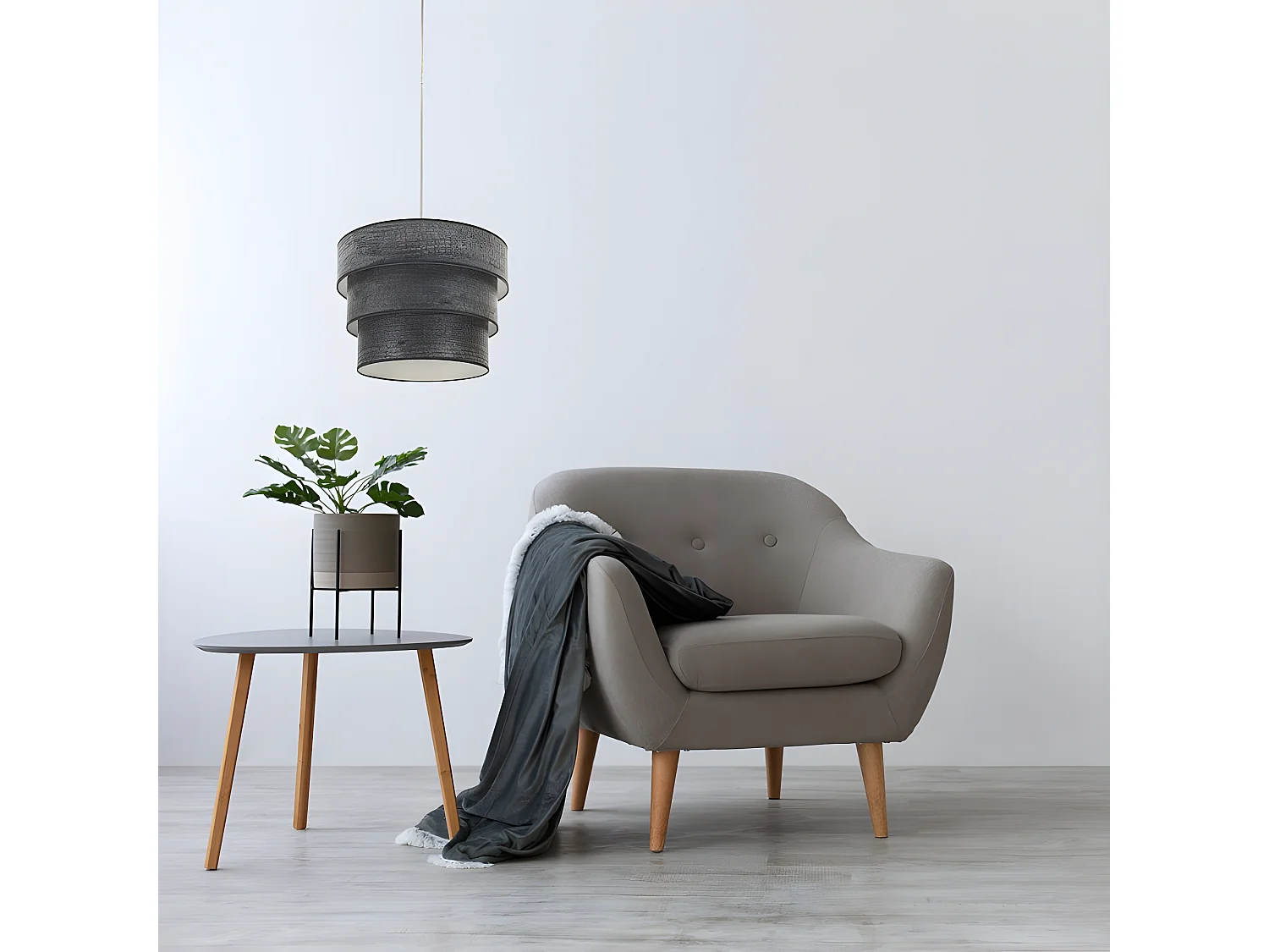 Plafonnier 3 lumières modèle Smile Leather FABRILAMP