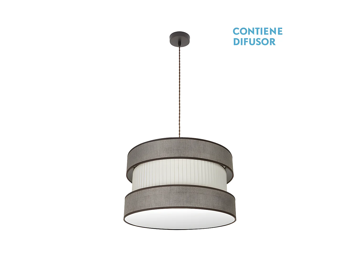 Plafonnier Marron-beis modèle Home 2luces réglable FABRILAMP