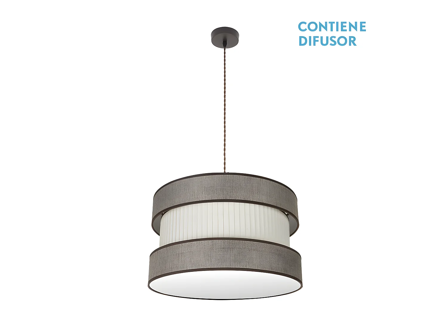 Plafonnier Marron-beis modèle Home 2luces réglable FABRILAMP