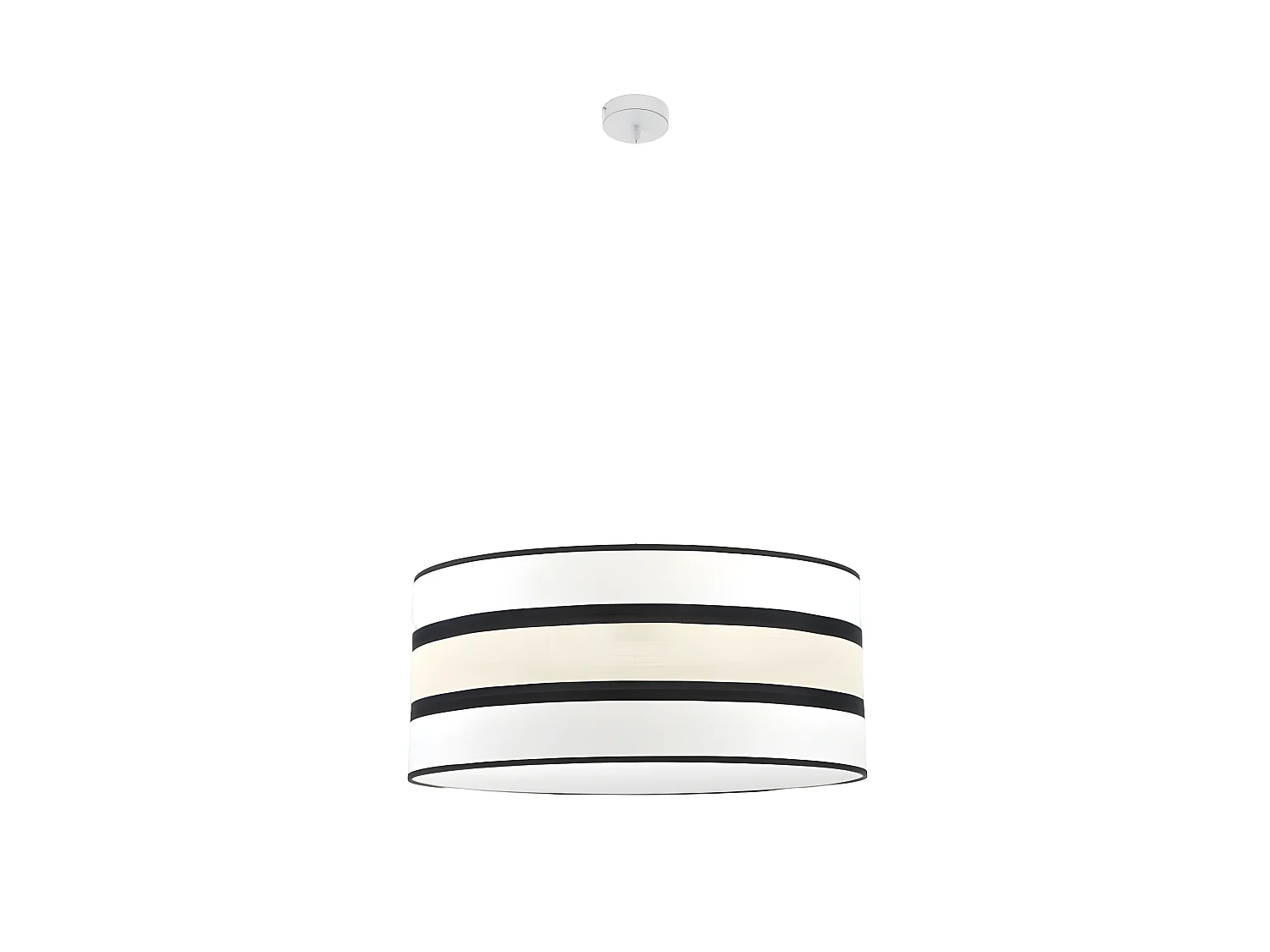 Sospensione con schermo modello Karla 3 luci Bianco / beige FABRILAMP