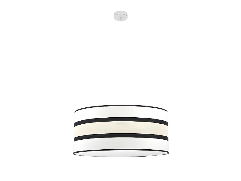 Sospensione con schermo modello Karla 3 luci Bianco / beige FABRILAMP