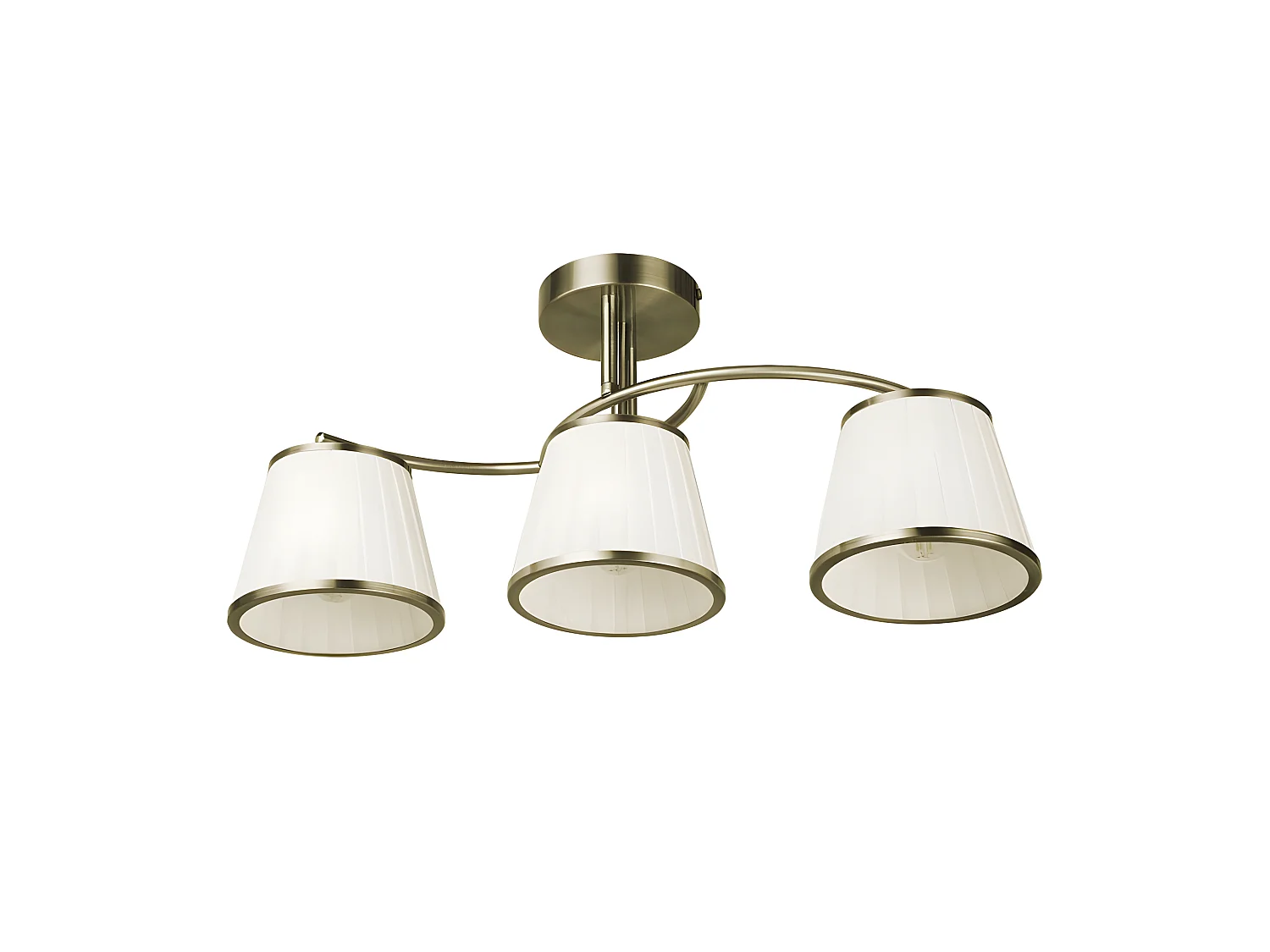 LANTANAS lampe en cuir 3 lumières avec écran FABRILAMP