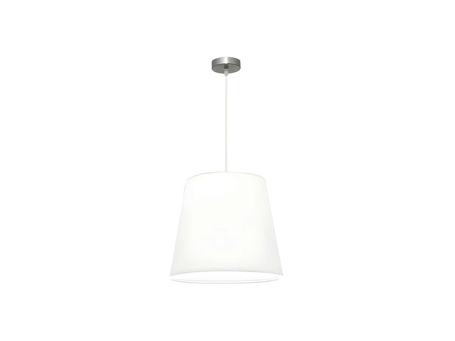 Lampe à Suspension Maldives 1xe27 Nickel/blanc Reg.40d FABRILAMP