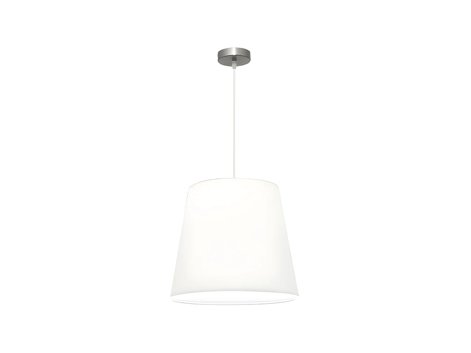 Lampe à Suspension Maldives 1xe27 Nickel/blanc Reg.40d FABRILAMP