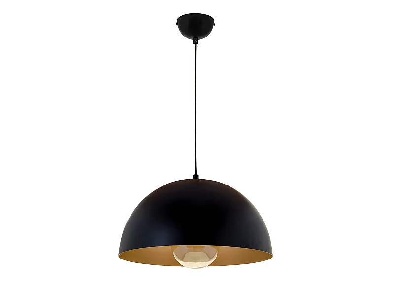 Lampara Colgante De Metal Acabado Negro Modelo Gaspar De