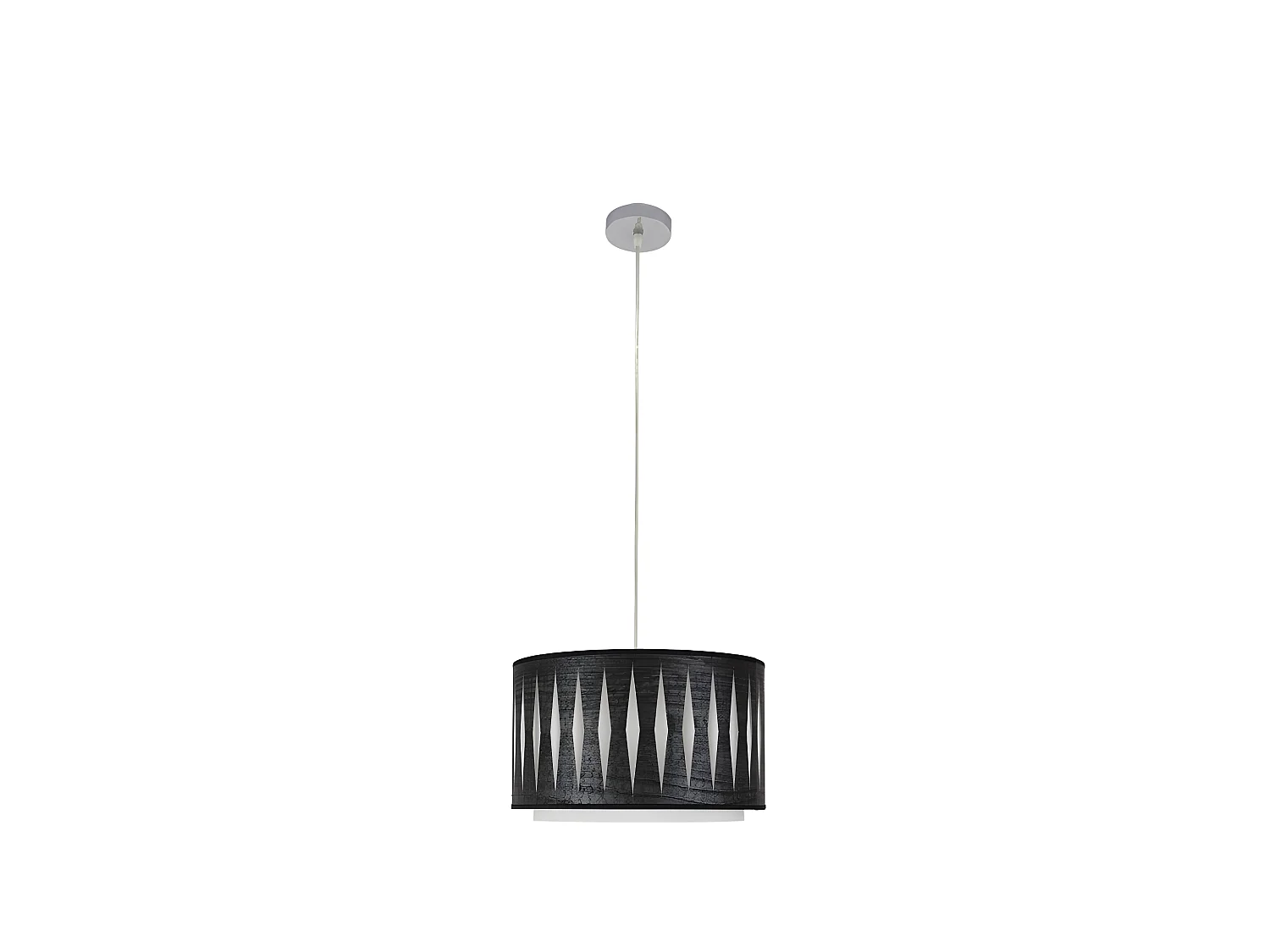 Plafonnier chrome / bois Modèle noir Alexandra FABRILAMP