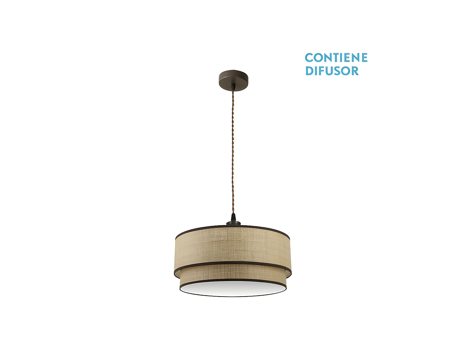 Colgante Realizado En Metal Color Marron /natural Roque