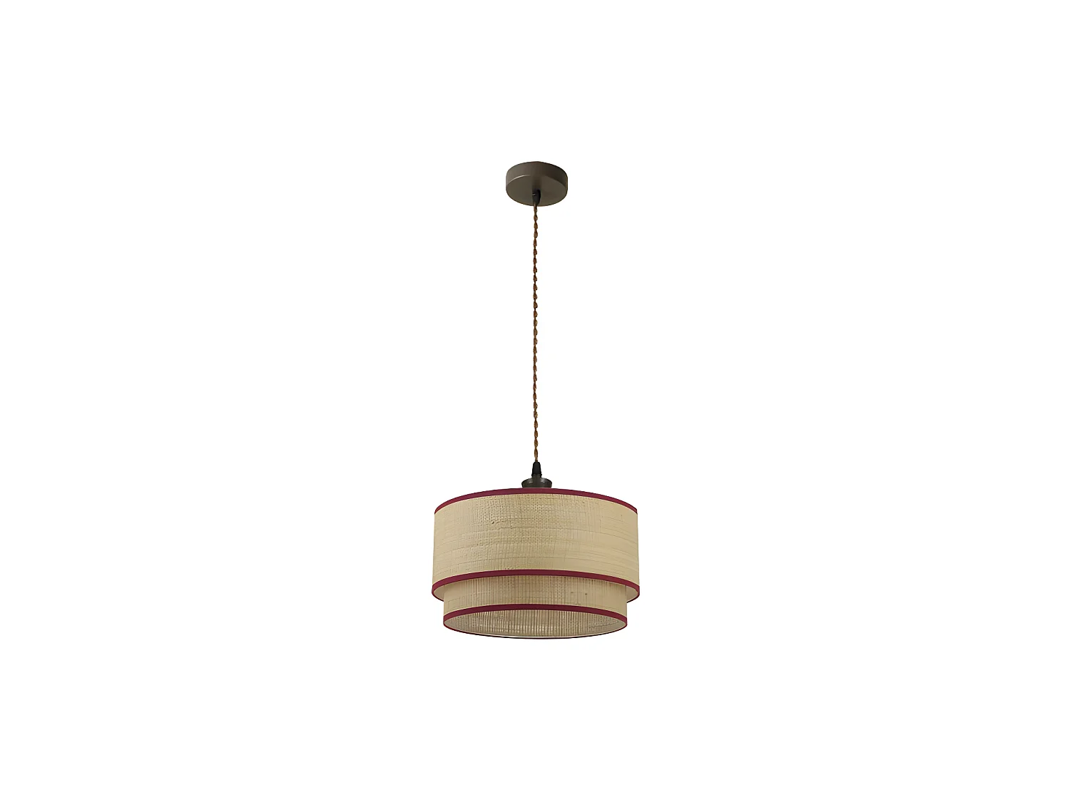 Détail du pendentif en modèle rouge Roque réglable FABRILAMP