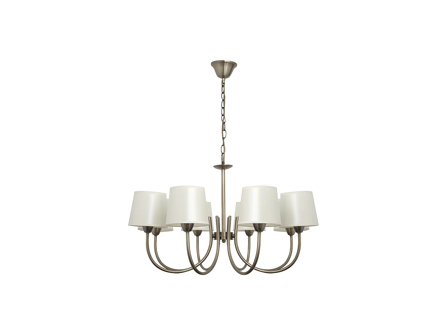 Lampe Guadalajara 8xe14 Or avec abat-jour beige FABRILAMP