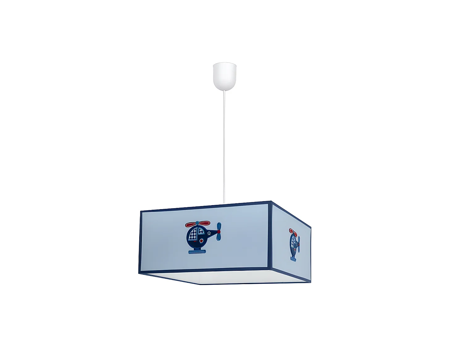 Lampara Colgante Helicoptero 1xe27 Celeste Regx35x35 De