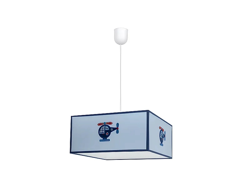 Lampada a Sospensione Elicottero 1xe27 Azzurro Regx35x35 FABRILAMP