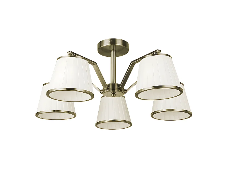 Lampe avec écrans modèle TREBOL cuir 5 l FABRILAMP