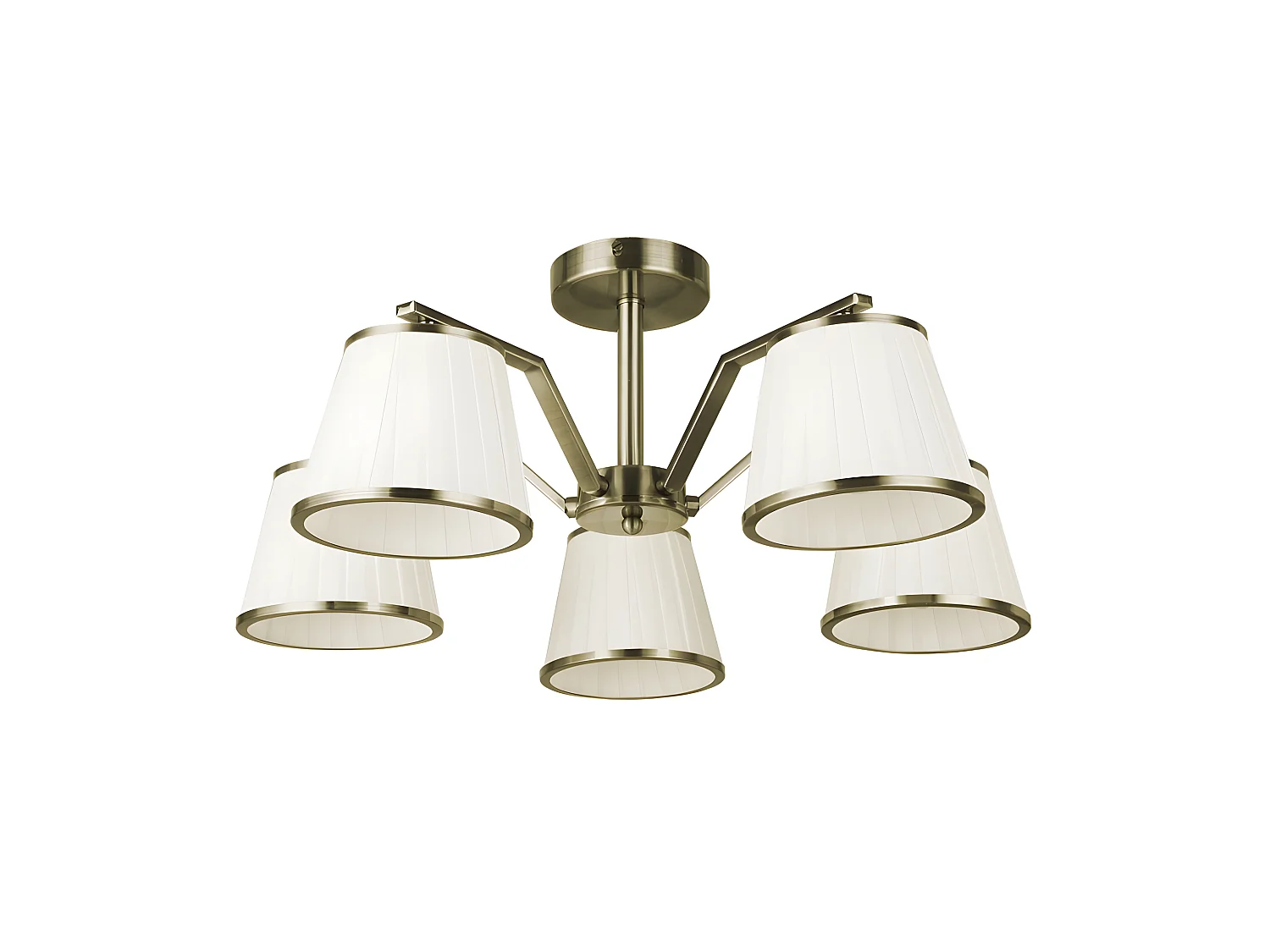 Lampe avec écrans modèle TREBOL cuir 5 l FABRILAMP