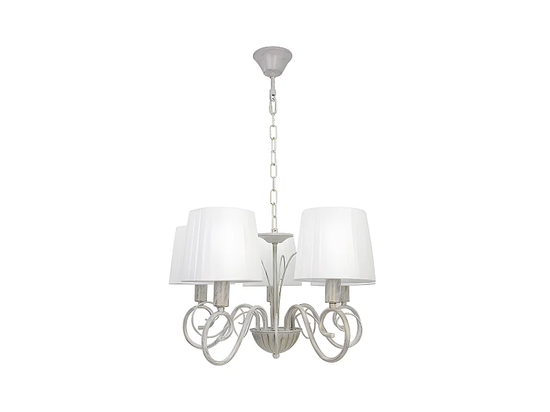 Lampe Amsterdam 5xe14 Blanc/Or Regx45x45 Cm