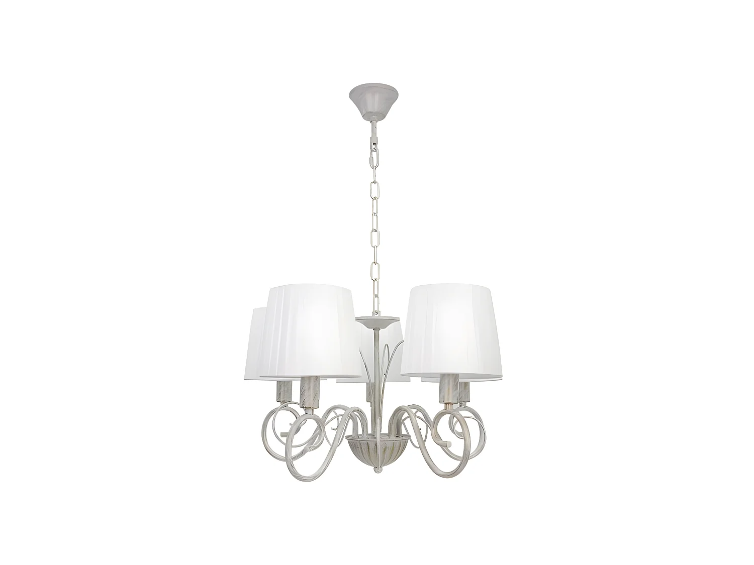 Lampe Amsterdam 5xe14 Blanc/Or Regx45x45 Cm