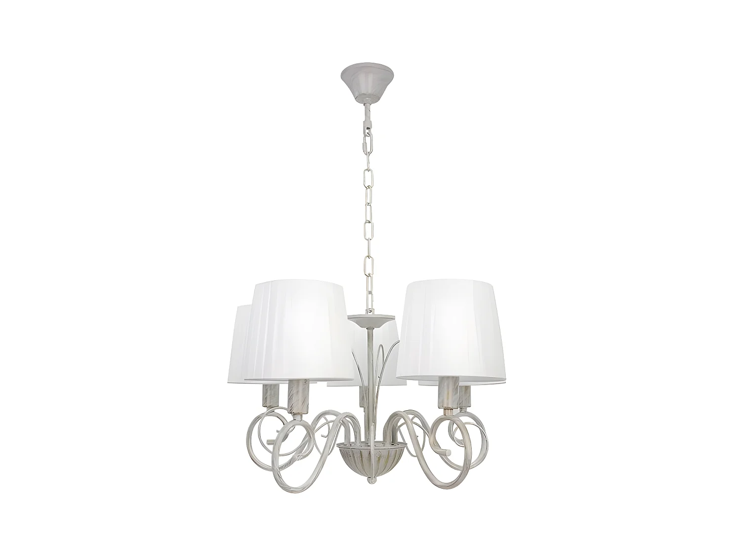 Lampe Amsterdam 5xe14 Blanc/Or Regx45x45 Cm