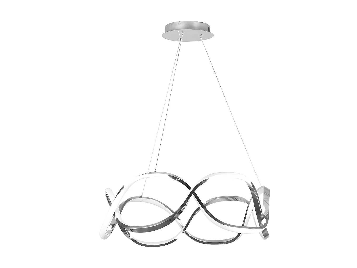 Plafonnier LED modèle NUDO 60w Chrome 55 cm FABRILAMP