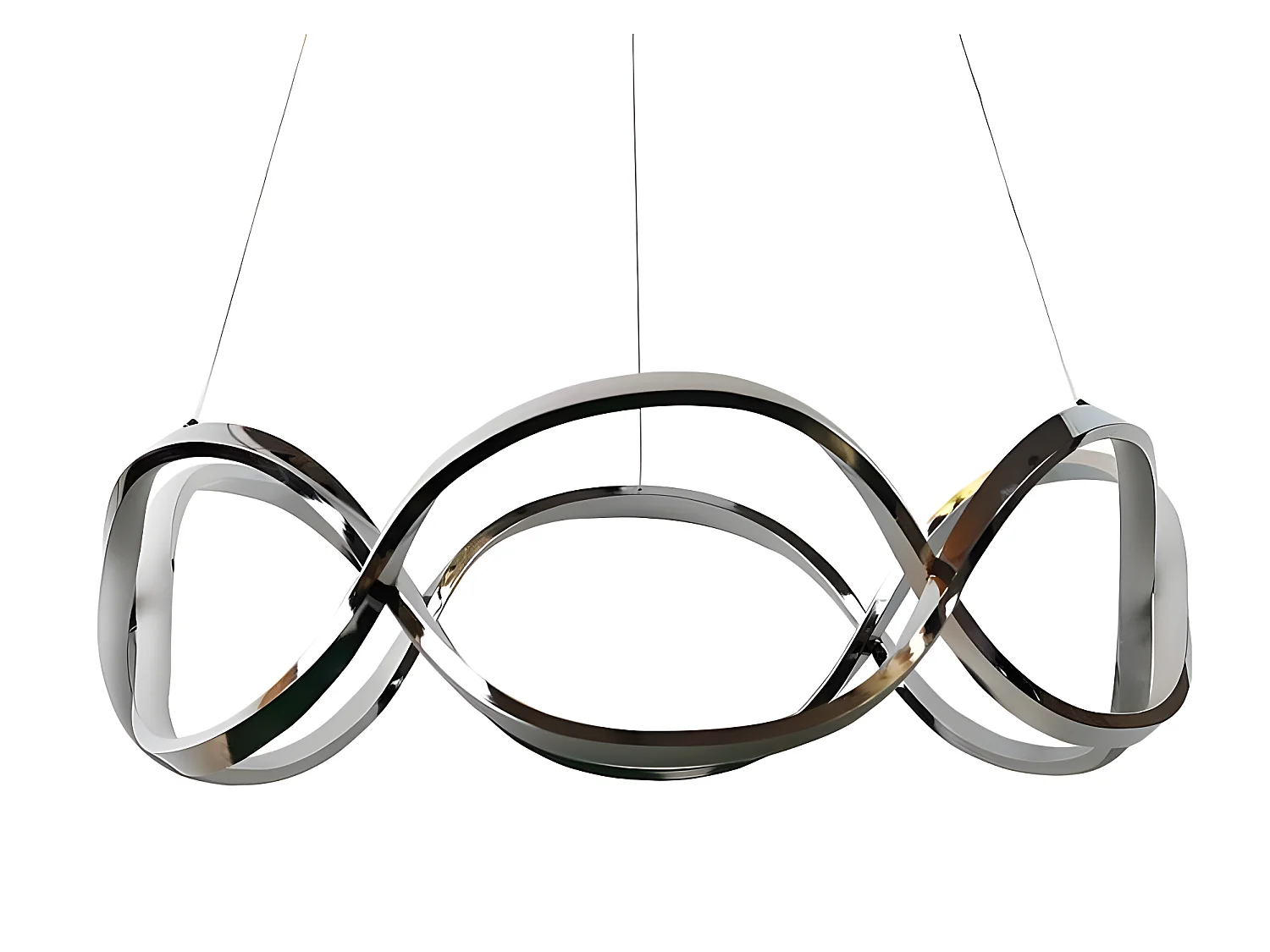 Plafonnier LED modèle NUDO 60w Chrome 55 cm FABRILAMP