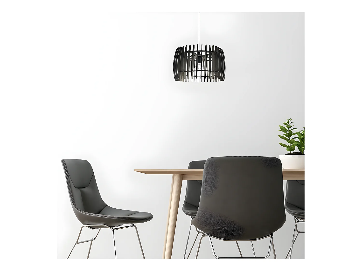 Colgante Poplar Marron Cafe De 1 Luz
