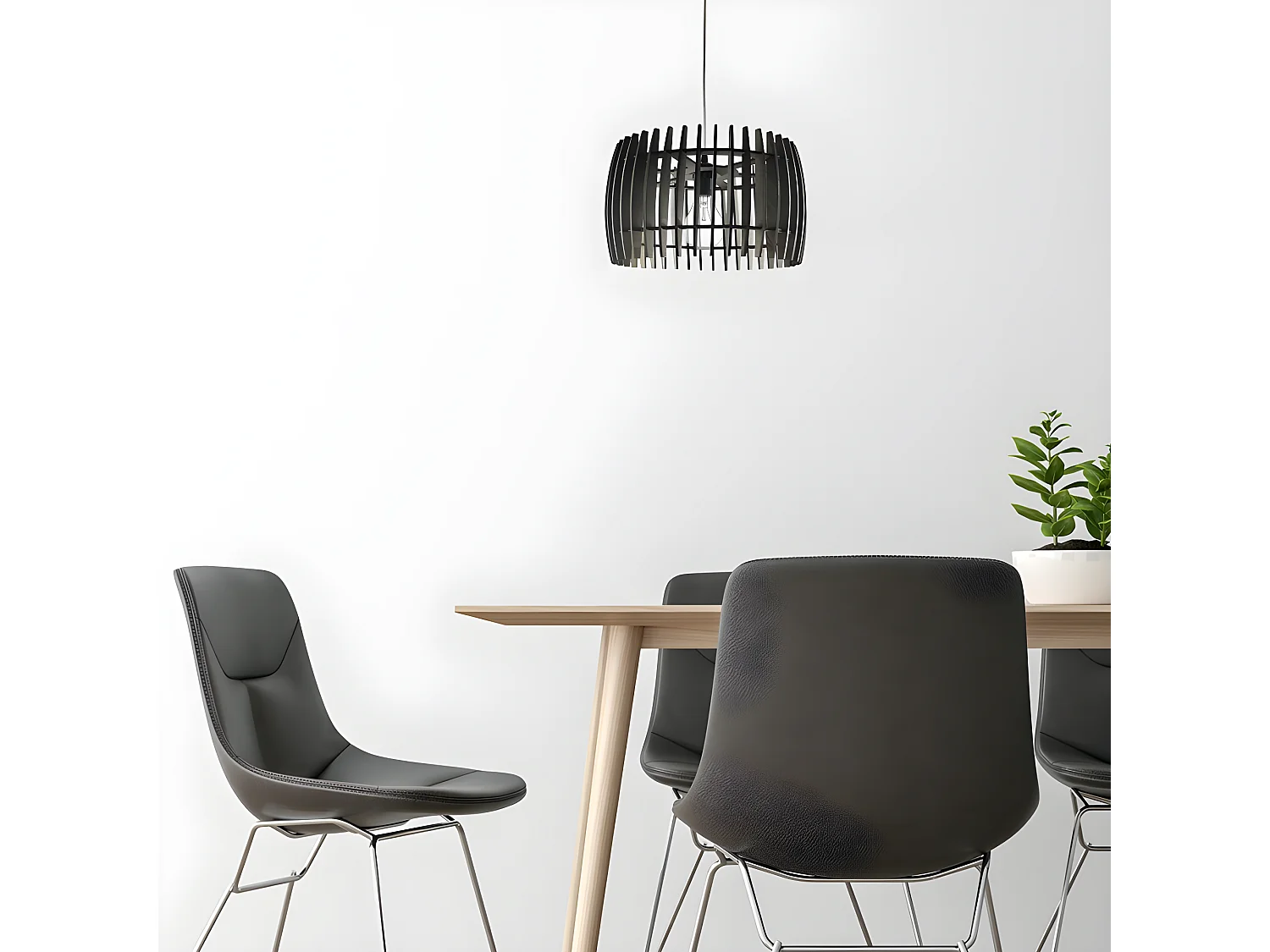 Plafonnier café brun peuplier 1 FABRILAMP clair