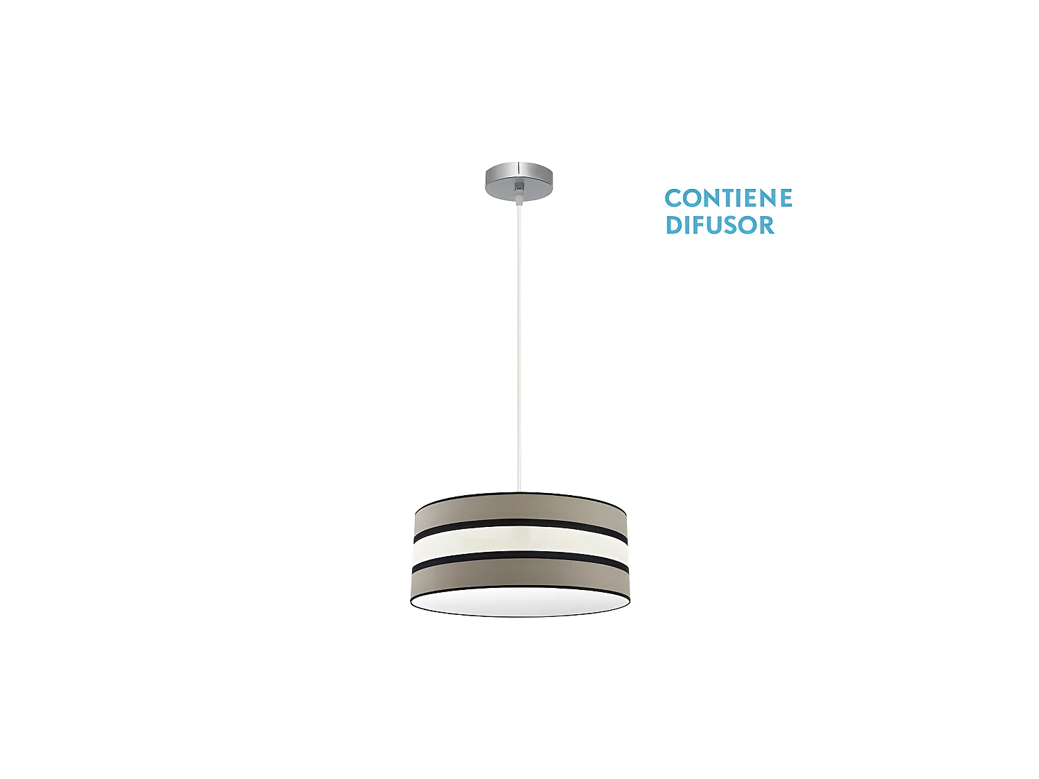 Plafonnier bicolore couleur Topo/beis modèle Karla FABRILAMP