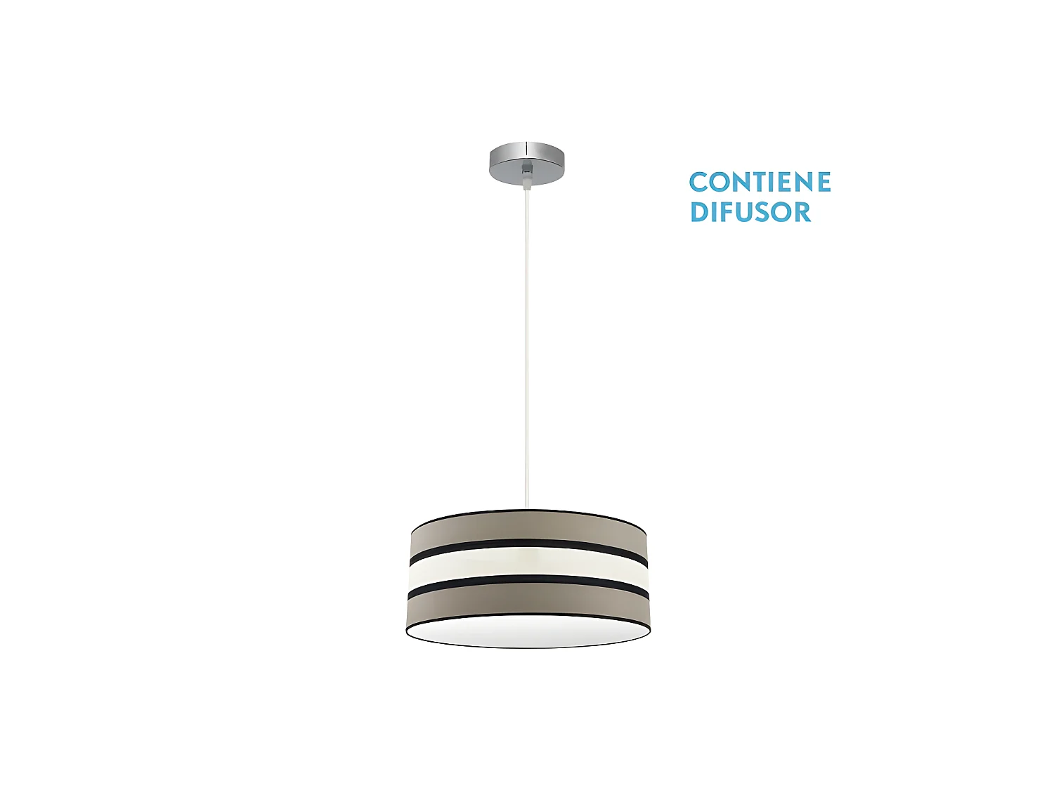 Plafonnier bicolore couleur Topo/beis modèle Karla FABRILAMP