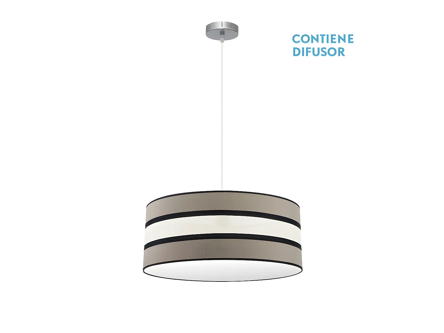 Plafonnier Bicolor 3luces Mole/beige modèle Karla FABRILAMP