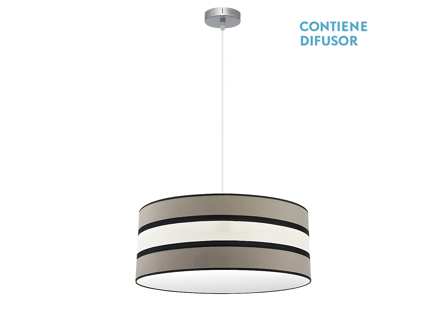 Plafonnier Bicolor 3luces Mole/beige modèle Karla FABRILAMP