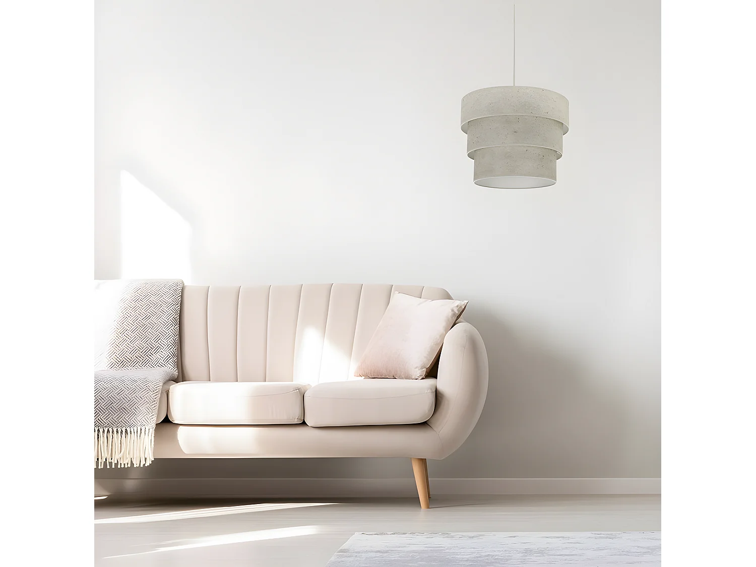 Plafonnier avec écran modèle Smile Niquel 3 l. FABRILAMP