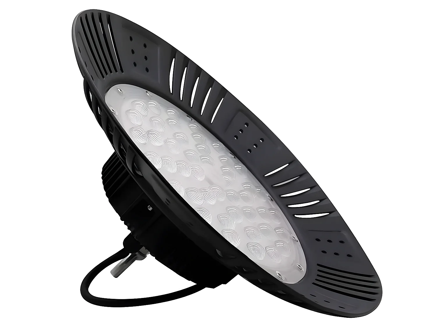 Hotte LED industrielle modèle GRANITO 200w 6500k Noir Ip65 FABRILAMP