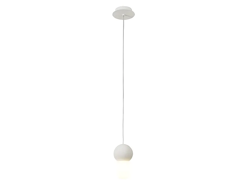 Nouveauté rond blanc suspension ciment couleur GALAXIA 1 lumière MANTRA