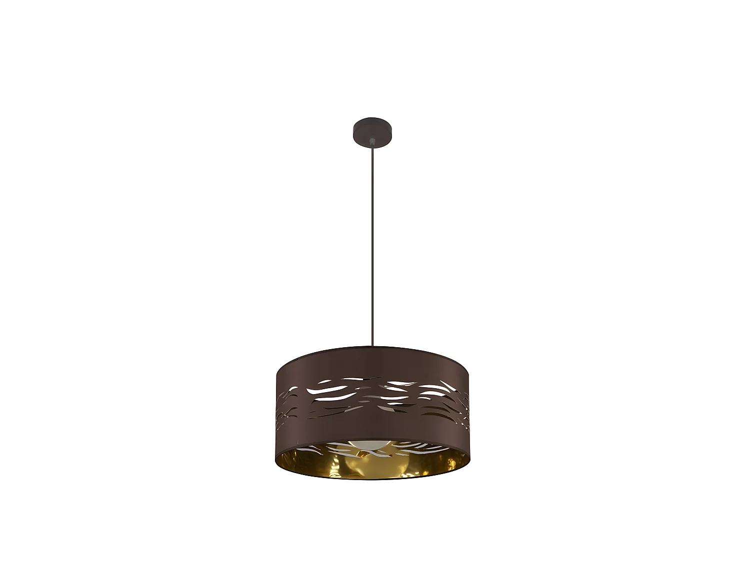 Plafonnier à écran métallique modèle NIEBLA marron FABRILAMP