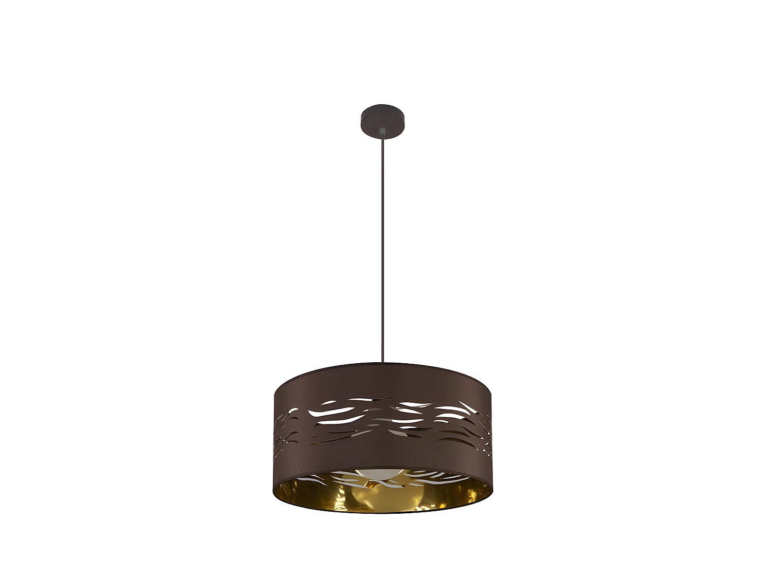 Colgante Pantalla Metal Modelo Niebla Marron