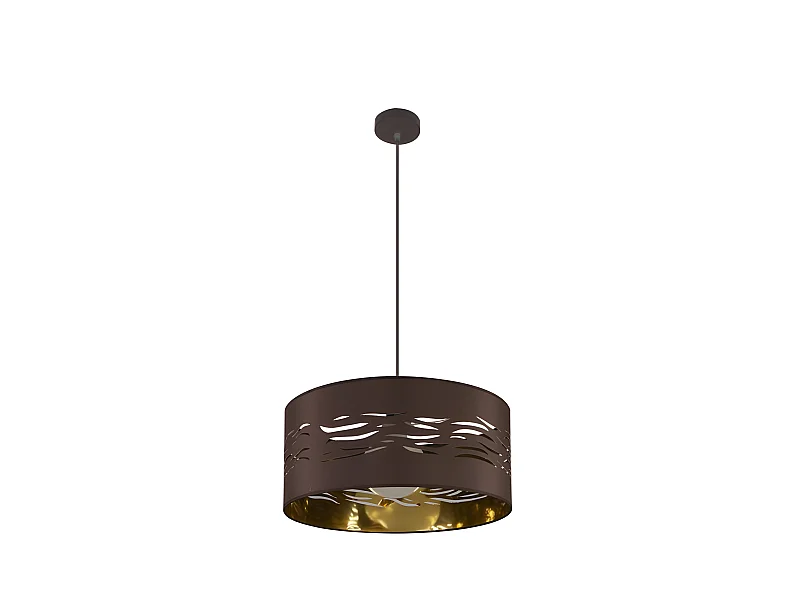 Colgante Pantalla Metal Modelo Niebla Marron