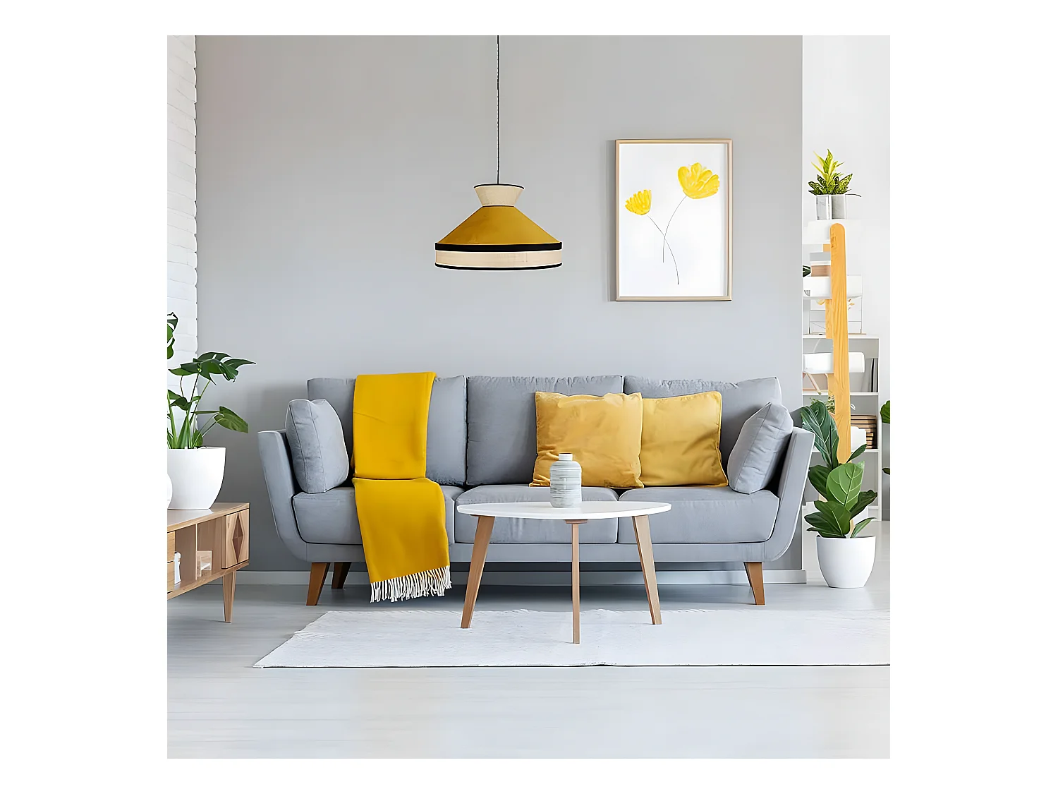 Plafonnier FABRIZO avec lumière naturelle / jaune FABRILAMP