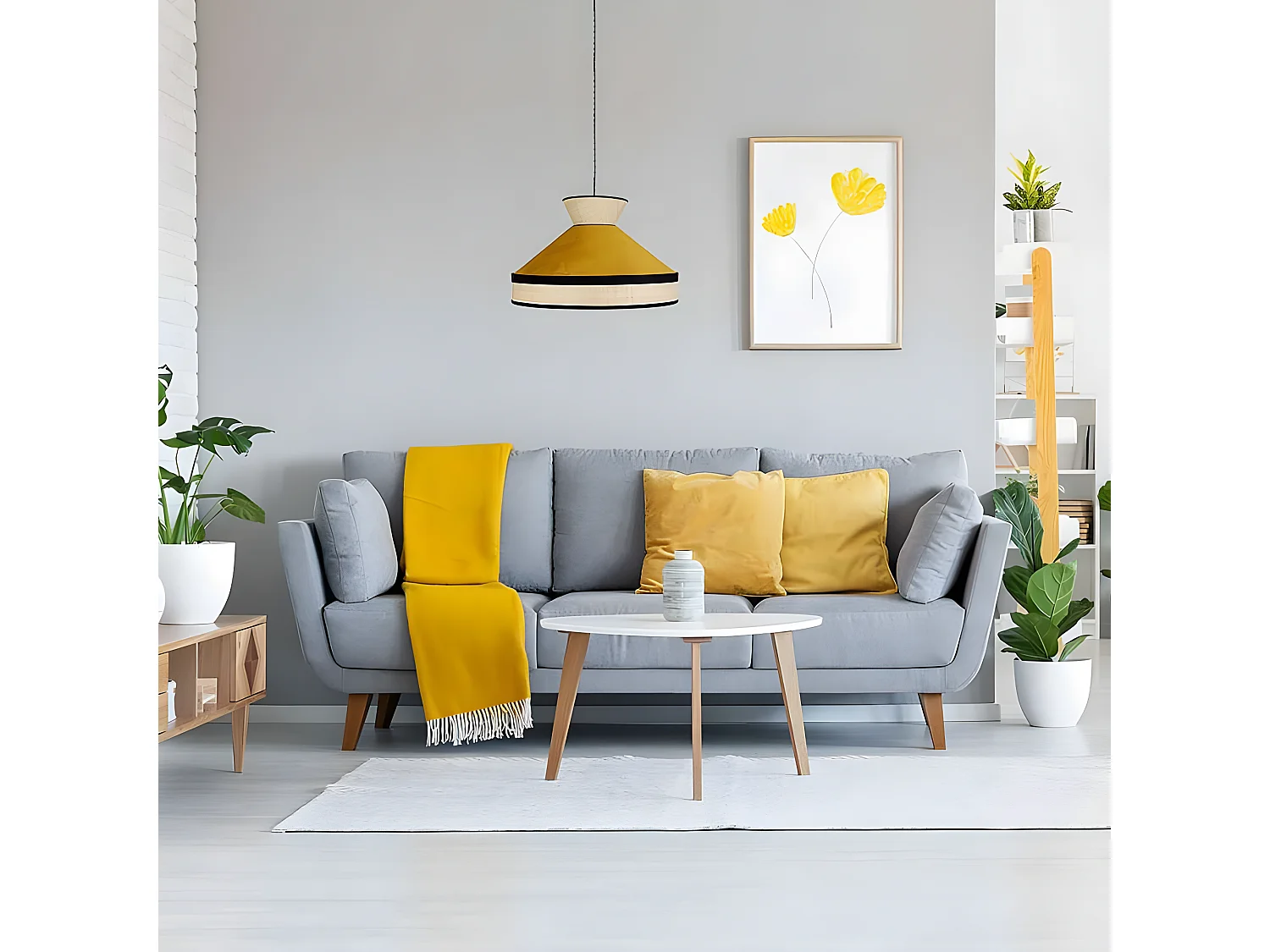 Plafonnier FABRIZO avec lumière naturelle / jaune FABRILAMP