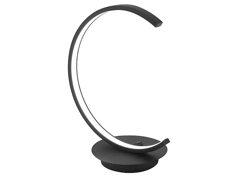 Lampara De Sobremesa Negra Modelo Uber Led 8w