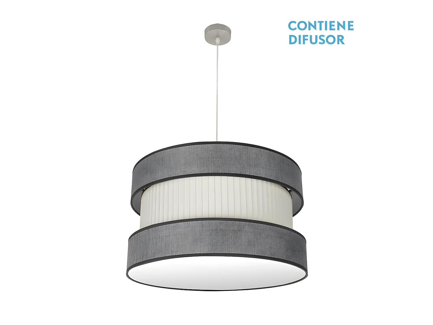 Ciondolo bicolore modello Home 3luces Adjustable Nickel FABRILAMP