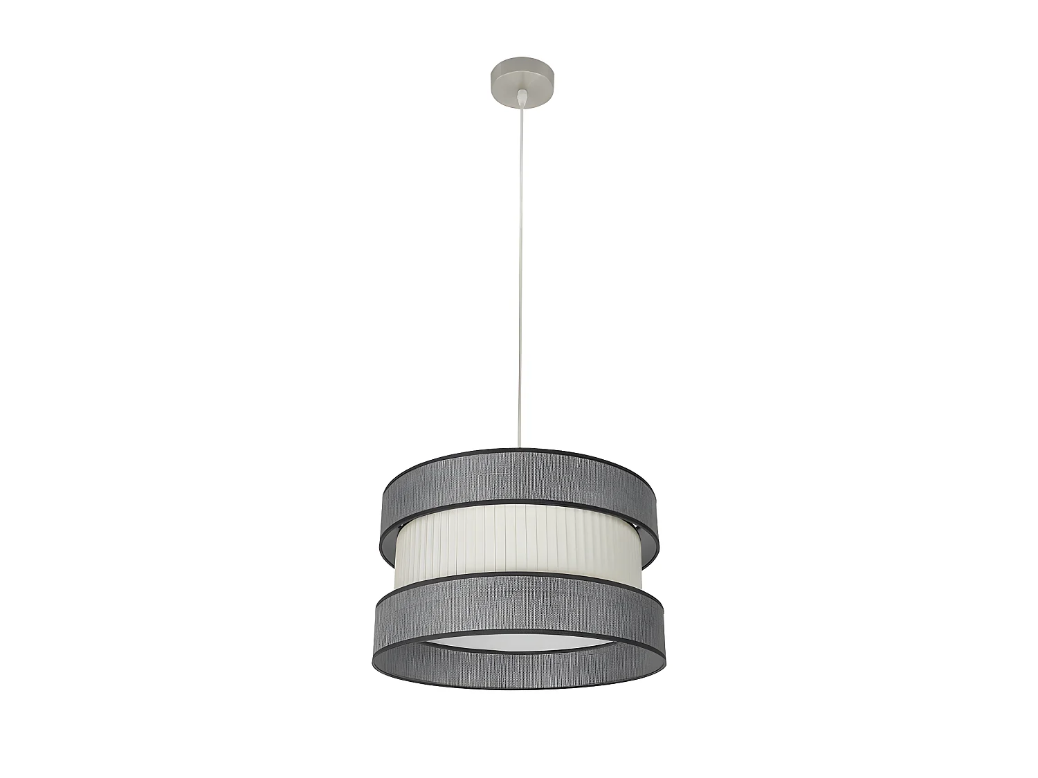 Colgante Modelo Home Niquel  Conpantalla Gris-beis