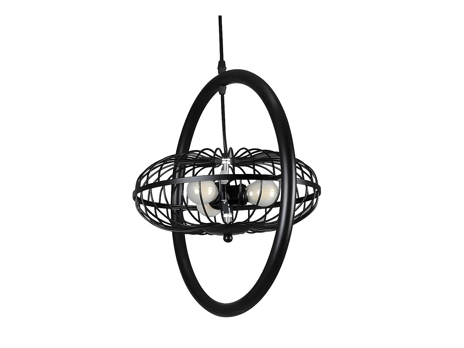 Suspension articulée noire modèle GANGA 3 FABRILAMP lumières