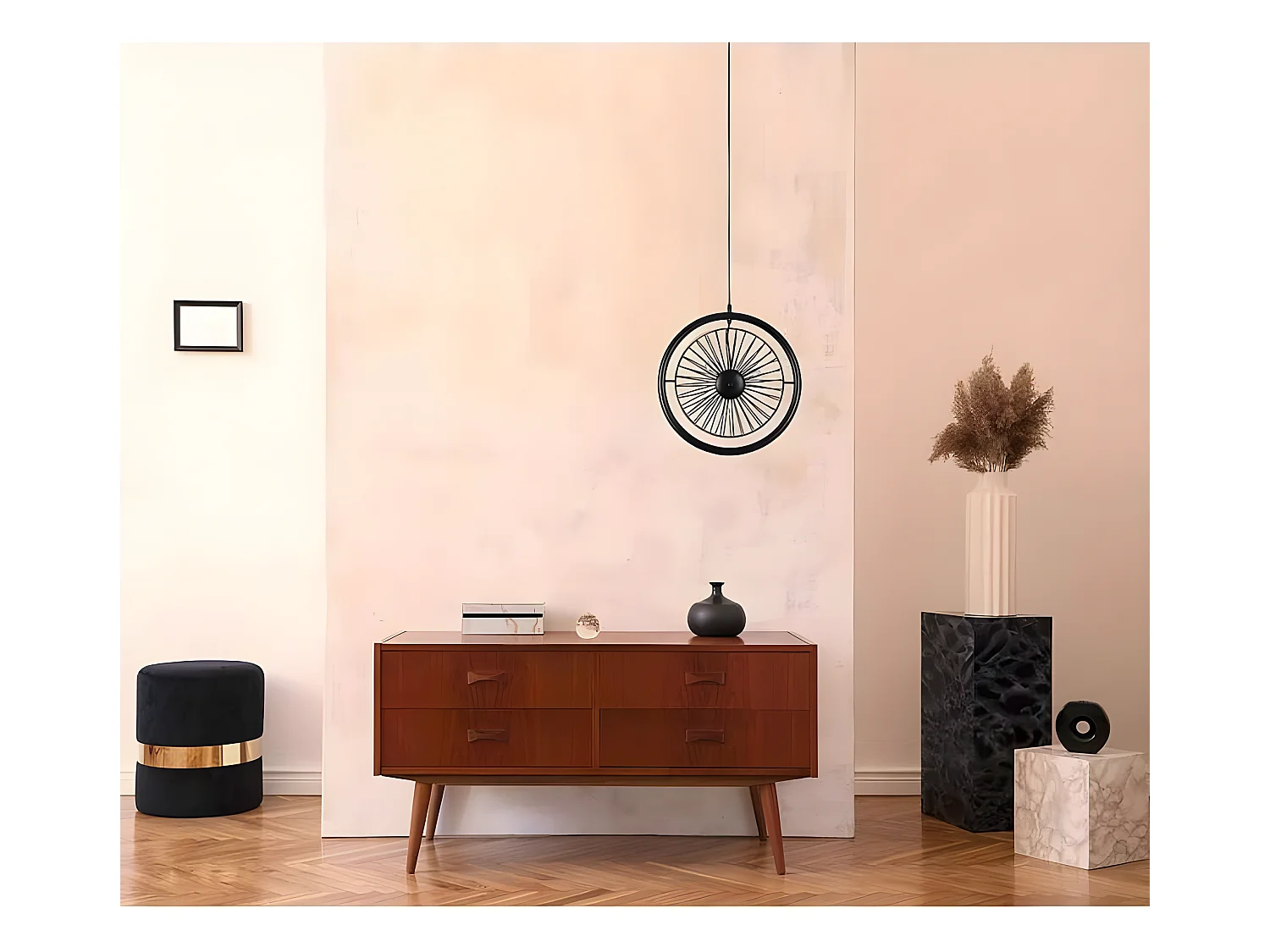 Suspension articulée noire modèle GANGA 3 FABRILAMP lumières