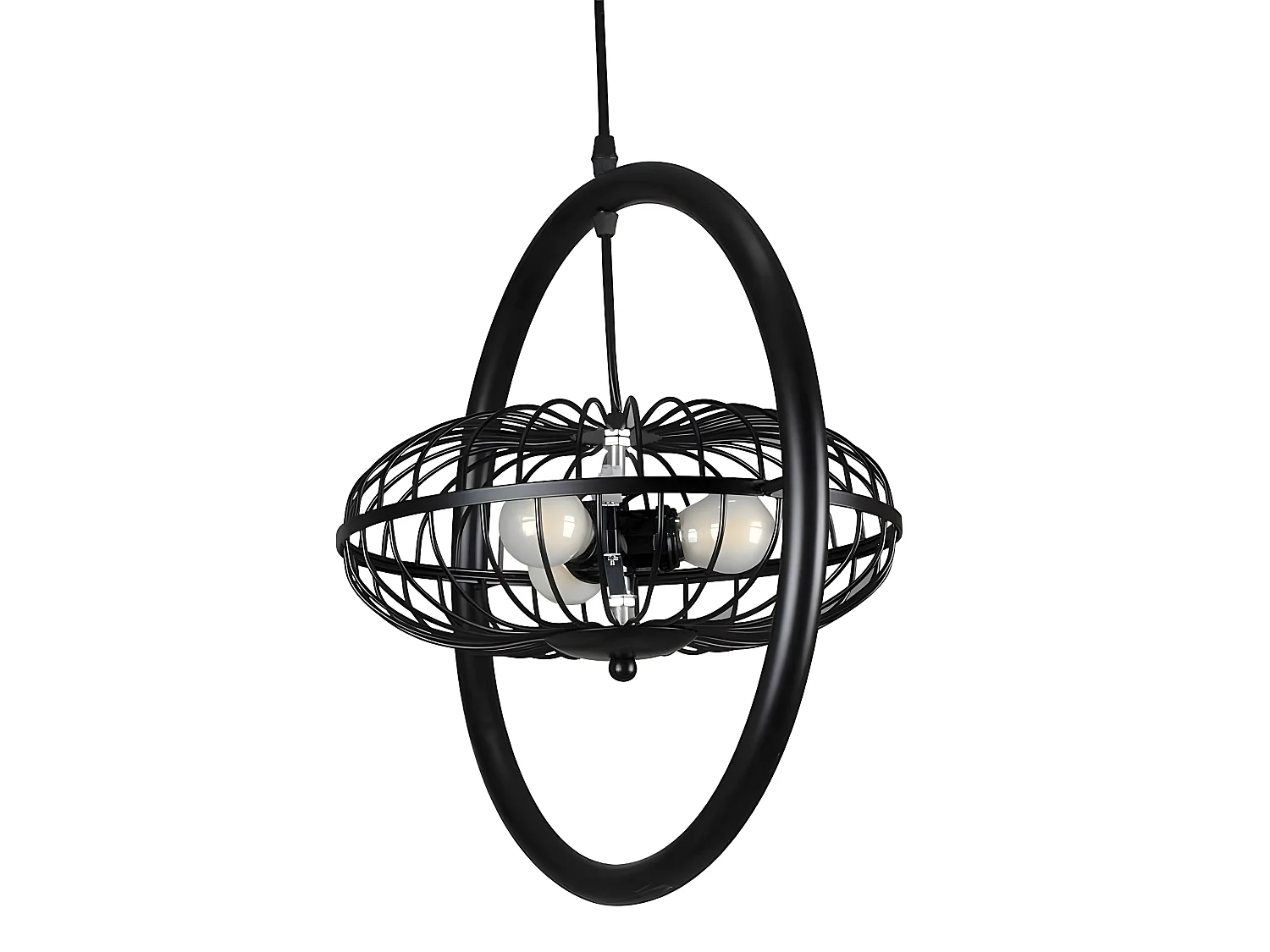 Suspension articulée noire modèle GANGA 3 FABRILAMP lumières