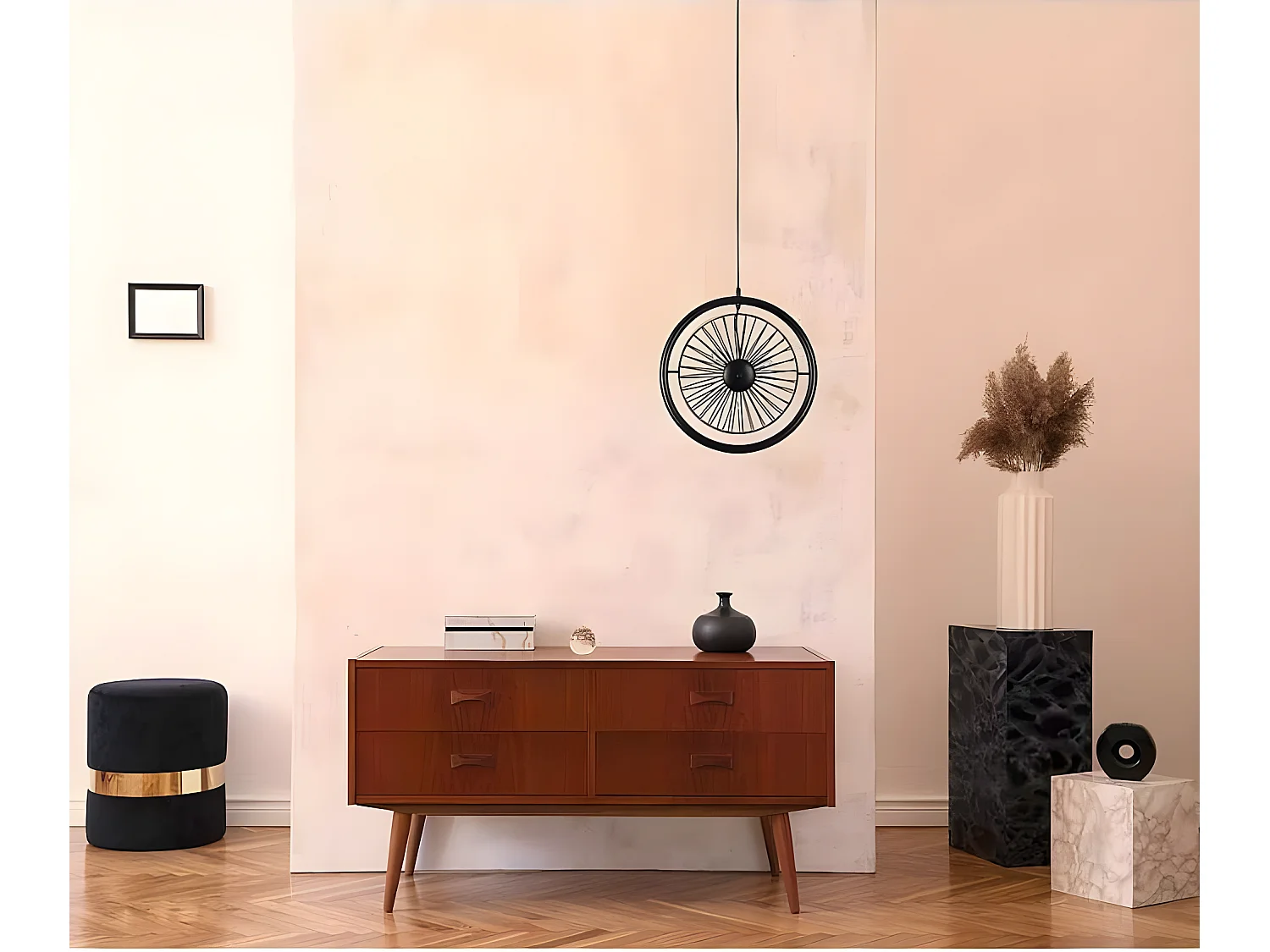 Suspension articulée noire modèle GANGA 3 FABRILAMP lumières