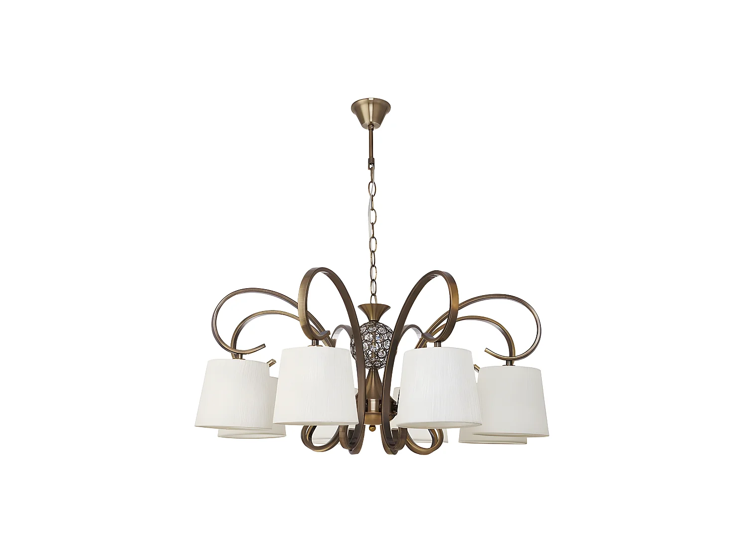 Lampe dorée avec écran modèle Bogota 8 l. FABRILAMP