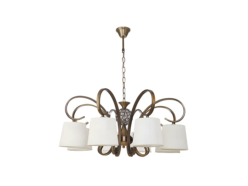 Lampada dorata con schermo modello Bogota 8 l. FABRILAMP