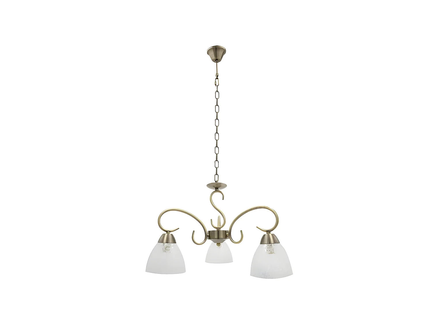 LAMPE JAIPUR 3 lumières avec tulipes en verre FABRILAMP